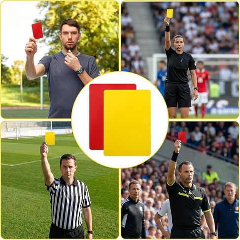 10 Pack Red and Yellow Cards for Soccer, Professional Yellow Cards Soccer Referee Warning Card for Sport Competition Training Judge Warning Referee Scorebook in Saudi Arabia