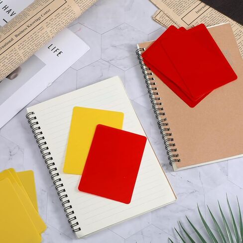 10 Pack Red and Yellow Cards for Soccer, Professional Yellow Cards Soccer Referee Warning Card for Sport Competition Training Judge Warning Referee Scorebook in Saudi Arabia