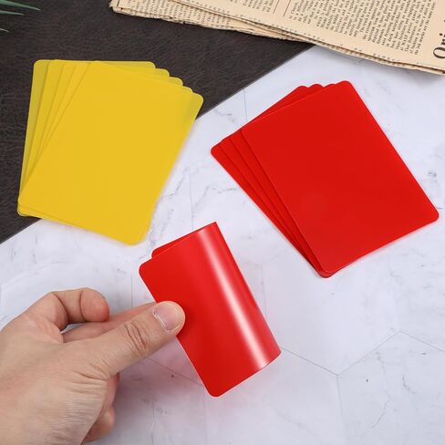 10 Pack Red and Yellow Cards for Soccer, Professional Yellow Cards Soccer Referee Warning Card for Sport Competition Training Judge Warning Referee Scorebook in Saudi Arabia