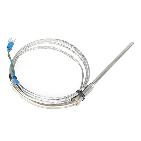 كابل 2 متر 50-200 ملم مسبار 900 درجة K نوع J PT100 غير مؤرض 1 2 مم 3 مم 5 مم وحدة تحكم مغمد مستشعر درجة الحرارة الحرارية (K 2 مم، 200 مم) in Kuwait