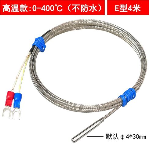 K-Type Probe Type 4 * 30 * 1000 Temperature Sensor Thermocouple Sensing Wire 1Pcs(TypeE4m) in Saudi Arabia