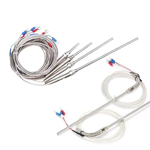 0-800 Degree M8 1m 2m 3m 5m K J PT100 Type 50mm 150mm 100mm 200mm Probe Screw Thread Cable Thermocouple Oven Temperature Sensor(3m M8 J,150mm) in Kuwait