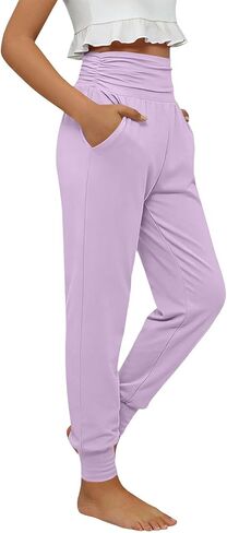 Girls' Joggers with Pockets Lightweight Workout Sweatpants High Waisted Kids Casual Soft Athletic Yoga Pants Bottoms in Saudi Arabia