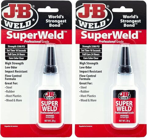 J-B Weld 33120H SuperWeld Glue - Clear Super Glue - 20g (Pack of 2) in Kuwait