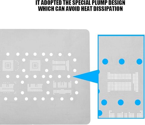 Mxzzand 6 in 1 Universal Net Stencils BGA Stencils For BGA153/162/169/186/221/254/EMMC Soldering Accessories in Kuwait
