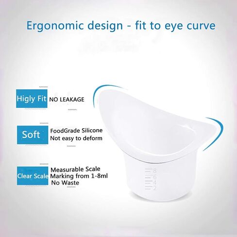 FOYARA Eye Bath Silicone Eye Wash Cup Set of 12 for Refresh and Clean Tired Eyes in Kuwait