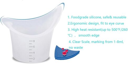 FOYARA Eye Bath Silicone Eye Wash Cup Set of 12 for Refresh and Clean Tired Eyes in Kuwait