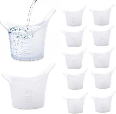 FOYARA Eye Bath Silicone Eye Wash Cup Set of 12 for Refresh and Clean Tired Eyes in Kuwait