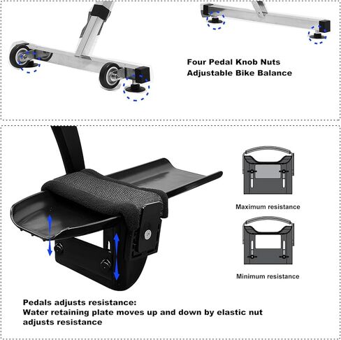 Underwater Exercise Bike for Pool, 316L Stainless Steel Aquatic Fitness Bike with Adjustable Resistances, Portable Fitness Training Gear for Exercise and Therapys in Saudi Arabia