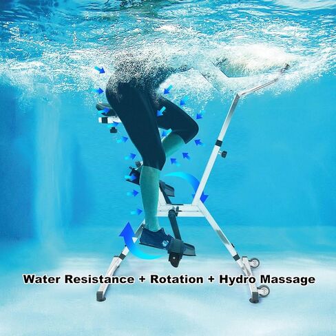 Underwater Exercise Bike for Pool, 316L Stainless Steel Aquatic Fitness Bike with Adjustable Resistances, Portable Fitness Training Gear for Exercise and Therapys in Saudi Arabia