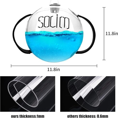 Solim Water Weights Aqua Bag على شكل كرة، بديل لحقيبة الرمل لتدريب القوة، معدات اللياقة البدنية المحمولة والثبات، مدرب أساسي وتوازن لصالة الألعاب الرياضية المنزلية in Kuwait