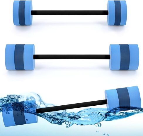 Soulchen Set of 3 Long Aquatic Exercise Dumbbells Assorted Sizes Foam Water Weights Dumbbell Aquatic Pool Barbells with High Density EVA Foam for Swim Water Aerobics Workouts Loss(25.2-33.07 Inch) in Saudi Arabia