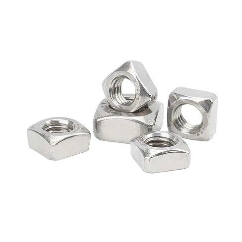 2/50pcs DIN557 304 A2-70 Stainless Steel Metric and Threaded Square Nut M3 M4 M5 M6 M8 M10 M12 Foursquare Quadrate GB39(10pcs M6) in Kuwait
