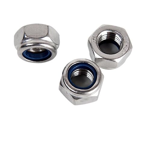 2/50pcs M2 M2.5 M3 M4 to M16 DIN985 304/316 Stainless Black Carbon Steel Hex Nylon Insert Lock Nut Self-Locking Nylock Locknut(Black Carbon Steel,30pcs M6) in Kuwait