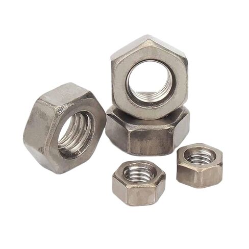 2/5/10Pcs M1.6 M2 M2.5 M3 M4 M5 M6 M8 M10 M12 M14 M16 Pure Titanium TA2 Hexagon Hex Nut DIN934 Gr2(10pcs M8) in Kuwait