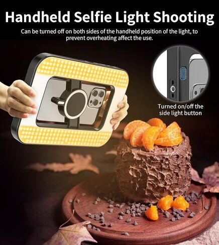 TONEOF 80 LED Portable Selfie Light,Rechargeable Phone Light with Clip,3 Light Modes 2000mAh Video Fill Light,Lighting for Video Recording, Makeup,Live Streaming,Vlog,Tablet/Laptop/Webcam White in Kuwait
