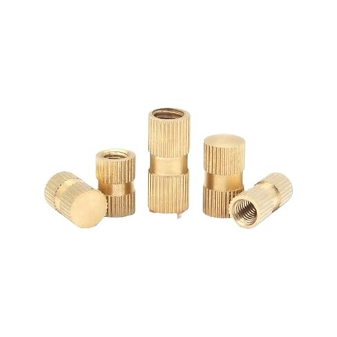 5/25Pcs Solid Brass Copper Injection Molding Knurl Thread Insert Nut M3 M4 M5 M6 M8 Embedded Nutsert Single Pass Blind Hole(Length 6mm,25pcs M3(OD 5.3mm)) in Kuwait