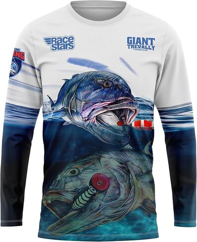 Fishing Shirts Men's Long Sleeve Quick Dry Fishing Hiking Camo Tournament Shirts Outdoor T-Shirt in Kuwait