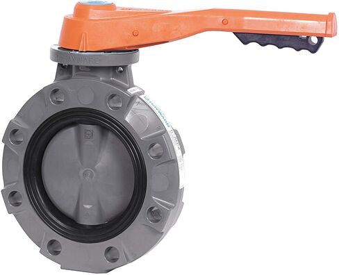Hayward BYV11040A0EL000 Series BYV Butterfly Valve, Lever Operated, PVC Body, PVC Disc, EPDM Seals, 4" Size in Kuwait