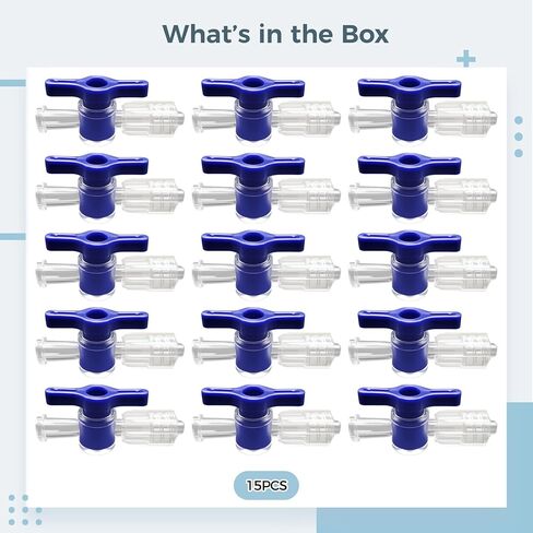 تطبيقات نقل السوائل والطباعة، قفل غطاء بمقبض أزرق، طباعة للمفاتيح البلاستيكية، قطع 15 محبس Luers في اتجاهين، موصلات قفل Luer in Kuwait