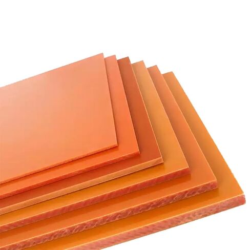 Lightweight Rigid Plastic Foam Sheet,2pcs Orange Red Electrical Bakelite Board，Thickness 1mm 100mm×100 Mm Insulated Plate Insulation Phenolic Resin Sheets in Saudi Arabia