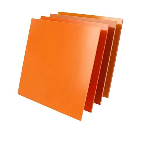 Lightweight Rigid Plastic Foam Sheet,2pcs Orange Red Electrical Bakelite Board，Thickness 1mm 100mm×100 Mm Insulated Plate Insulation Phenolic Resin Sheets in Saudi Arabia