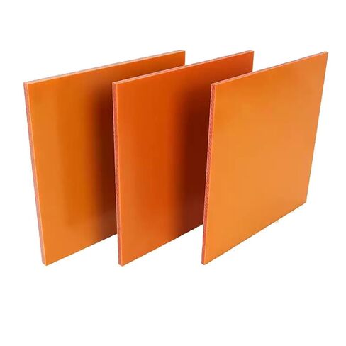 Lightweight Rigid Plastic Foam Sheet,2pcs Orange Red Electrical Bakelite Board，Thickness 1mm 100mm×100 Mm Insulated Plate Insulation Phenolic Resin Sheets in Saudi Arabia