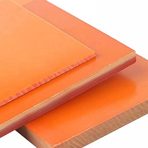Lightweight Rigid Plastic Foam Sheet,Insulating Electrical Bakelite Board，Thickness 1mm-10mm Phenolic Resin Sheets, High - Temperature Resistant Plate, Orange Red(3x150x150mm 3pcs) in Saudi Arabia