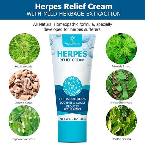 Roycederm Herpes Cream – Soothes Itching, Redness, Discomfort, and Sensitive Areas – Fast-Absorbing & Gentle Formula in Kuwait