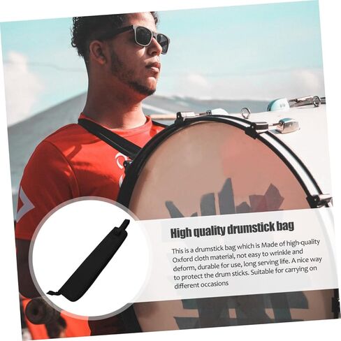 ERINGOGO Portable Drum Stick Bag Shoulder Pouch for Drumsticks Durable Oxford Cloth Water-resistant Drumstick Case in Saudi Arabia