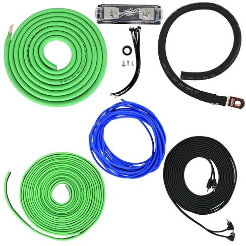 Sky High Car Audio CCA 1/0 E-Series Amp Kit - Blue/Black in Saudi Arabia