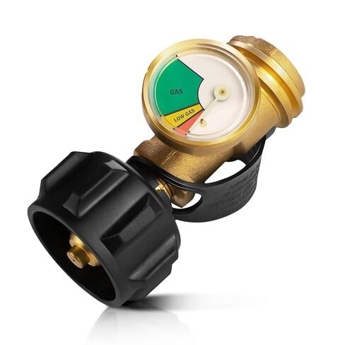 Bestfire Propane إعادة ملء محول مع صمام ومقياس ، وملء زجاجات 1 رطل من خزان بروبان 20 رطل و 1 رطل موصل زجاجة البروبان الأسطوان in Kuwait