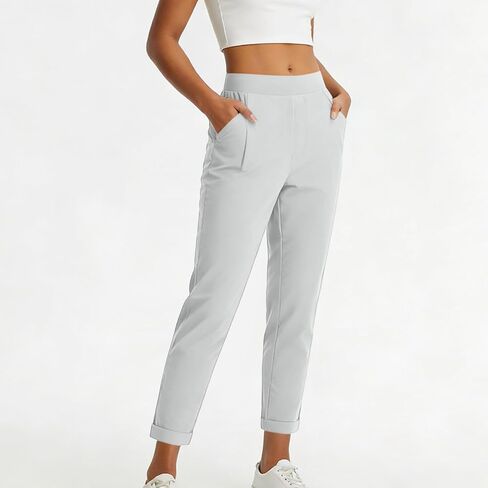 Women Dressy Golf Yoga Pants Lightweight Stretch Business Casual Slacks Slim Fit Workout Active Leggings with Pockets in Saudi Arabia