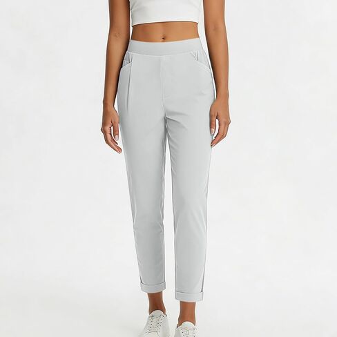 Women Dressy Golf Yoga Pants Lightweight Stretch Business Casual Slacks Slim Fit Workout Active Leggings with Pockets in Saudi Arabia