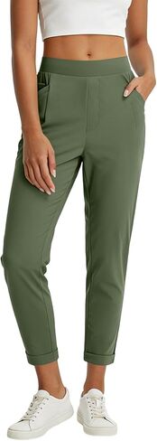 Women Dressy Golf Yoga Pants Lightweight Stretch Business Casual Slacks Slim Fit Workout Active Leggings with Pockets in Saudi Arabia