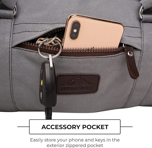 Mount Adams XL Yoga Mat Bag, 26" x 10" x 10", Extra Large Yoga Mat Carrier, Fitness Bag for Exercise Mat, Block, Straps, and Blanket, Canvas Gym Duffle Bag for Workout Accessories in Kuwait