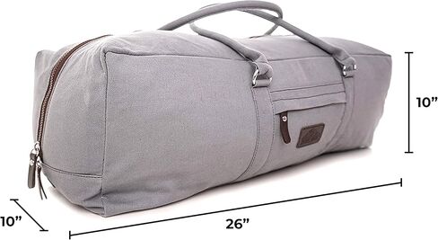 Mount Adams XL Yoga Mat Bag, 26" x 10" x 10", Extra Large Yoga Mat Carrier, Fitness Bag for Exercise Mat, Block, Straps, and Blanket, Canvas Gym Duffle Bag for Workout Accessories in Kuwait