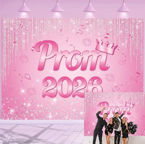XCKALI Pink Prom 2025 Graduation Backdrop Pink Class of 2025 Congratulations Grad Party Decoration Glitter Sequin Bokeh Graduation Students Photography Backdrop 7x5FT in Saudi Arabia
