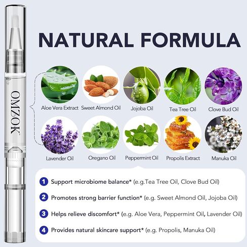 علاج فطريات أظافر القدم بقوة إضافية، قلم فطريات الأظافر، 25% حمض غير ديسيلينيك مع زيت شجرة الشاي المضاف، الجوجوبا، زيوت برعم القرنفل والصبار، محلول سريع المفعول لفطريات أصابع القدم والأظافر، 5 قطع in Kuwait