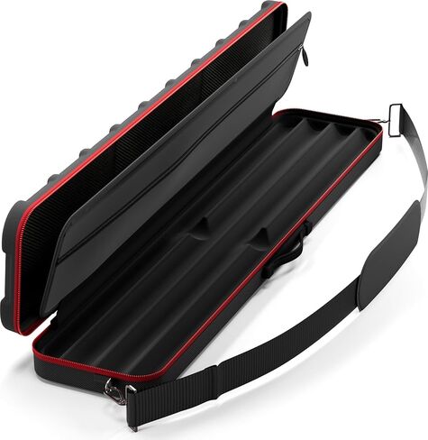 Casemaster Parallax Guard 2x2 Billiard Cue Case, Holds 2 Butts and 2 Shafts, Foam-Padded Pool Stick Case, Water-Resistant 600D Oxford, Zippered Pockets, Rubberized Handle in Saudi Arabia