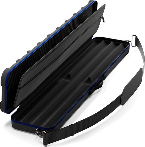 حافظة عصا البلياردو Casemaster Parallax Guard 2x2، تحمل مؤخرتين وعمودين، حقيبة عصا حمام السباحة مبطنة بالرغوة، أكسفورد 600D مقاوم للماء، جيوب بسحاب، مقبض مطاطي in Kuwait