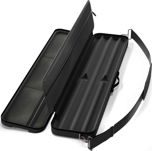 حافظة عصا البلياردو Casemaster Parallax Guard 2x2، تحمل مؤخرتين وعمودين، حقيبة عصا حمام السباحة مبطنة بالرغوة، أكسفورد 600D مقاوم للماء، جيوب بسحاب، مقبض مطاطي in Kuwait