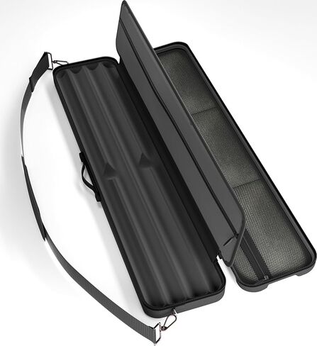 حافظة عصا البلياردو Casemaster Parallax Guard 2x2، تحمل مؤخرتين وعمودين، حقيبة عصا حمام السباحة مبطنة بالرغوة، أكسفورد 600D مقاوم للماء، جيوب بسحاب، مقبض مطاطي in Kuwait