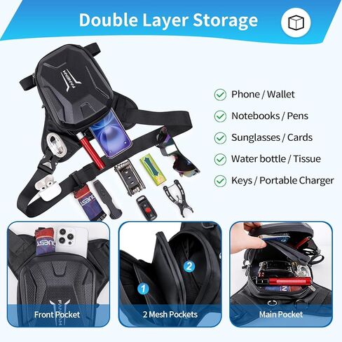 BKNOOU Drop Leg Bag for Men Women Motorcycle Leg Bags Tactical Thigh Bag with Removable Leg Straps Waterproof Fanny Pack Outdoor Leg Pouch for Running Hiking Climbing Cycling Travel Riding in Kuwait