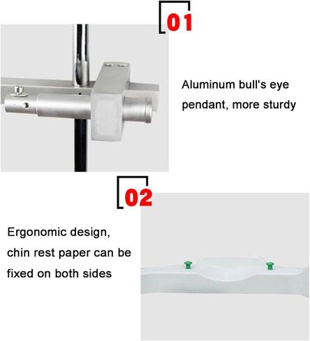 Optical Lifting Chin Bracket Chin Rest Forehead Support Optical Instrument Chin Rest, at Type Vision Training Forehead Support Bracket, with Height Adjustment Knob, 95mm Lifti in Kuwait