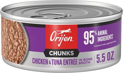 ORIJEN Chunks Chicken & Tuna Entrée for Kittens, 5.5oz, case of 6 cans in Kuwait
