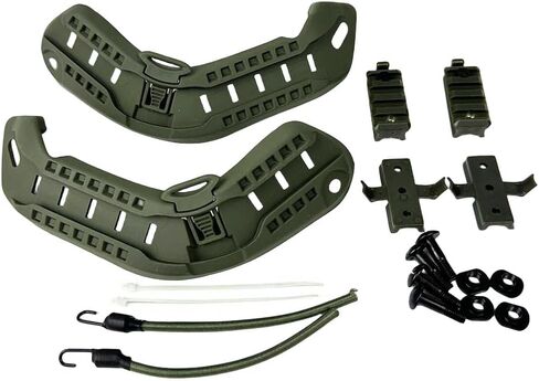 Airsoft Paintball Military Side Rail Set Guide Accessories for ARC MICH Helmet OD in Kuwait