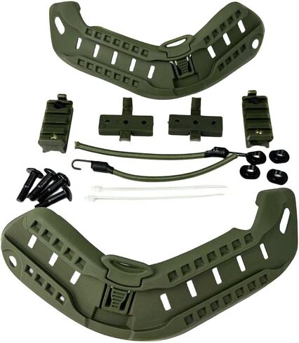 Airsoft Paintball Military Side Rail Set Guide Accessories for ARC MICH Helmet OD in Kuwait