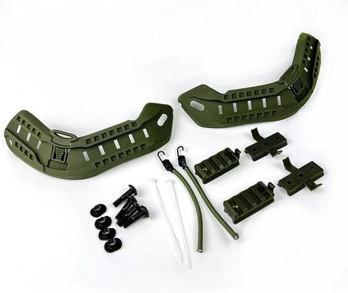 Airsoft Paintball Military Side Rail Set Guide Accessories for ARC MICH Helmet OD in Kuwait