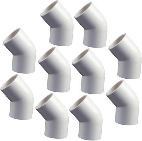 10 قطعة طريقة تركيب الكوع PVC DIY هيكل رف الحديقة تصميم سطح أملس لهياكل الدعم القوية in Kuwait